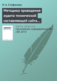 Обложка Методика проведения аудита технической составляющей сайта регионального вуза