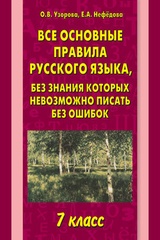 Все основные правила русского языка, без знания которых невозможно писать без ошибок. 7 класс